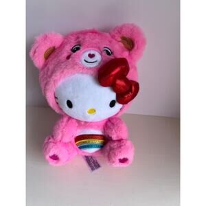 Hello Kitty in Cheer Bear costume - Sanrio x Care Bear 9" Plush use